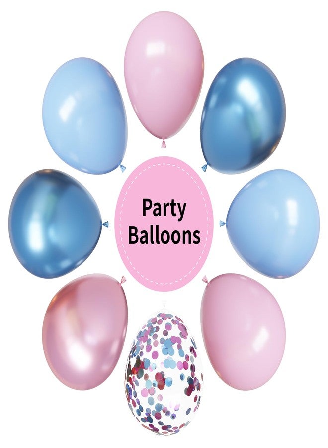 YMSZ Pink and Blue Balloons, 67 12 Inch Metallic Pink and Blue Balloon, Gender Reveal Balloons for Boy or Girl Gender Reveal Decorations Birthday Party Baby Shower Anniversary Decoration - Image 3